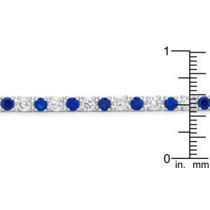 Sapphire Blue Cubic Zirconia Tennis Bracelet - Image 3