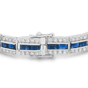 Balboa Blue Cubic Zirconia Bracelet - Image 2