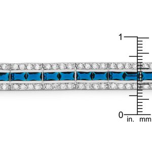 Balboa Blue Cubic Zirconia Bracelet - Image 3