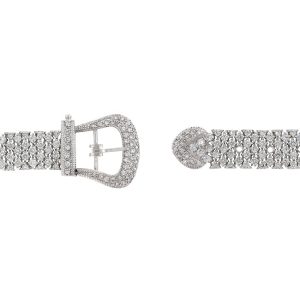 Cubic Zirconia Buckle Bracelet - Image 2