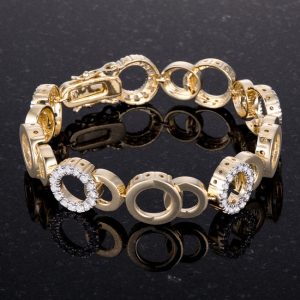 Circle Bijoux 7 Inch Two Tone Bracelet - Image 3