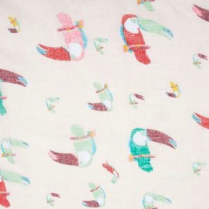 White Shauna Toucan Infinity Scarf - Image 2