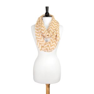 Zig Zag Camel Infinity Scarf - Image 3