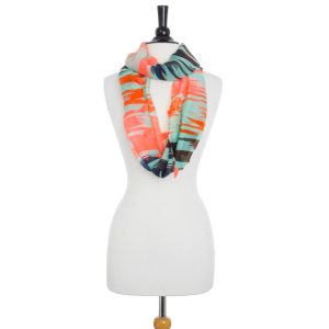 Shira Pink Zebra Infinity Scarf With Tassle Fringe - Image 2