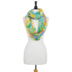 Wanda Multicolor Floral Print Infinity Scarf - Image 2