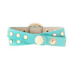 Mint Round Studded Wrap Watch - Image 2