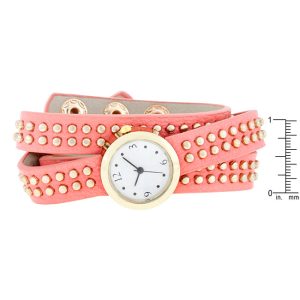 Pink Mini Studded Wrap Watch - Image 3