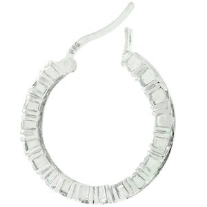 Sterling Silver Eternity Hoop Earrings - Image 2