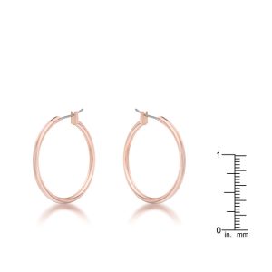 Small Rosegold Hoop Earrings - Image 2