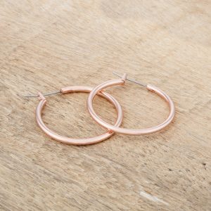 Small Rosegold Hoop Earrings - Image 3