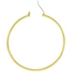 Large Golden Hoop Earrings - Image 2