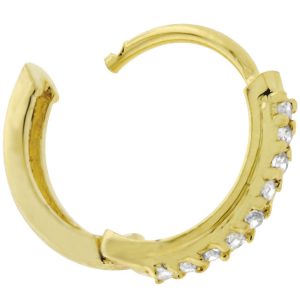 Classic Petite Hoop Earrings Goldtone Finish - Image 2