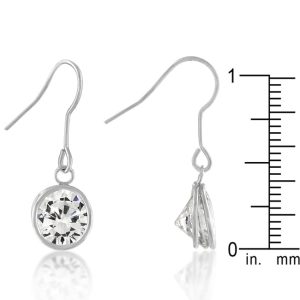 Bezel Solitaire Stud Earrings - Image 2