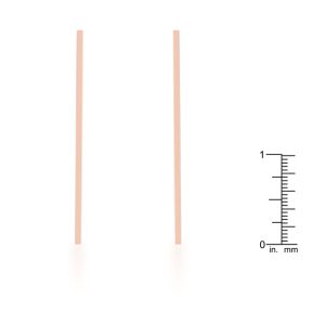 Carolee Rose Gold Stainless Steel Long Line Drop Earrings - Image 3