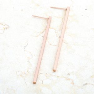Carolee Rose Gold Stainless Steel Long Line Drop Earrings - Image 4