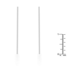 Carolee Rhodium Stainless Steel Long Line Drop Earrings - Image 3