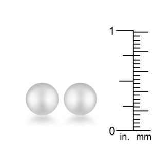 Julie Rhodium Sphere Stud Earrings - Image 2