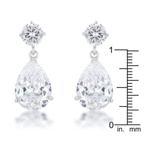 Shimmering CZ Earrings - Image 2