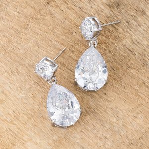 Shimmering CZ Earrings - Image 3