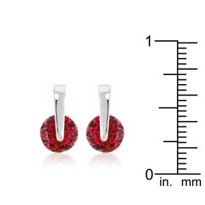 Red CZ Elegance Earrings - Image 3