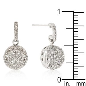 CZ Ball Dangle Earrings - Image 3