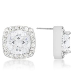 Pave Halo Earrings - Image 2