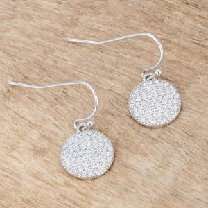 .6 Ct Elegant CZ Disk Earrings - Image 3
