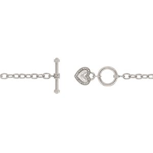 Toggle Pave Heart Necklace - Image 2