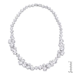 Bejeweled Cubic Zirconia Collar Necklace - Image 3