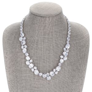 Bejeweled Cubic Zirconia Collar Necklace - Image 2