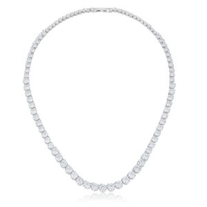 Graduated Cubic Zirconia Necklace - Image 3