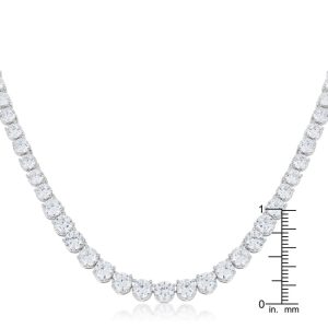 Graduated Cubic Zirconia Necklace - Image 5