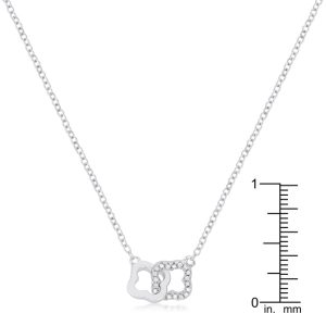 .21 Ct Rhodium Necklace with Floral Links - Image 3