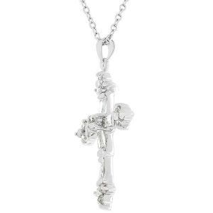 Brilliant Cubic Zirconia Cross Pendant - Image 2