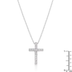 Cubic Zirconia Bling Cross Pendant - Image 2