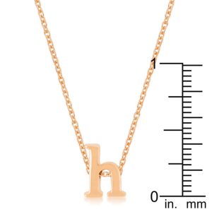 Rose Gold Finish Initial H Pendant - Image 3