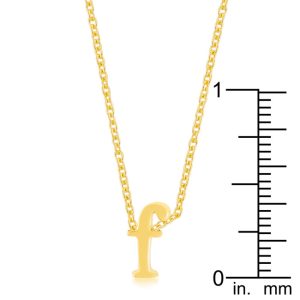 Golden Initial F Pendant - Image 3