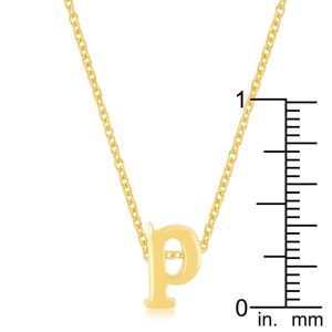 Golden Initial P Pendant - Image 3