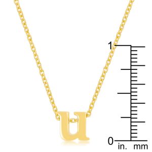 Golden Initial U Pendant - Image 3