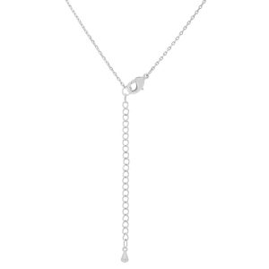 Rhodium Plated Finish Initial Y Pendant - Image 2