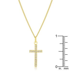 Simple Golden Cross Pendant - Image 3