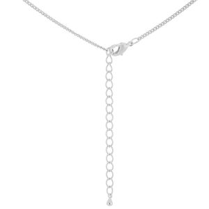 Simple Rhodium Plated Cross Pendant - Image 2