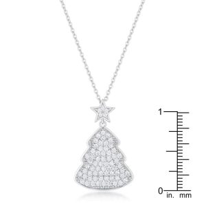 Clear Christmas Tree Drop Necklace - Image 3
