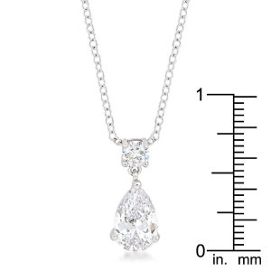 Chandelier Pear Cubic Zirconia Pendant - Image 3