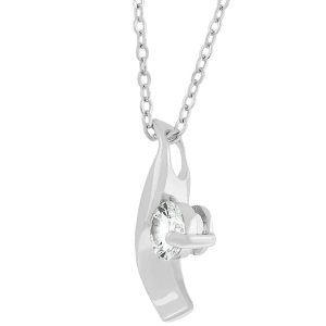 Cubic Zirconia Twist Pendant - Image 2