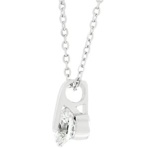 Classic Solitaire Cubic Zirconia Pendant - Image 2