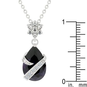 Wrapped Amethyst Purple Cubic Zirconia Pendant - Image 3