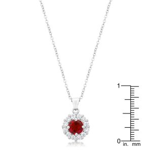 Bella Bridal Pendant in Ruby Red - Image 2