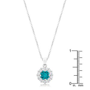 Bella Bridal Pendant in Aqua - Image 2