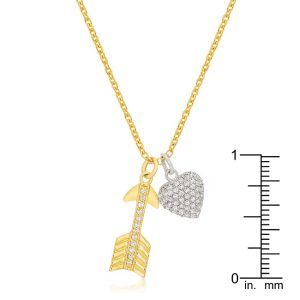 Pave Heart and Arrow Pendant - Image 3